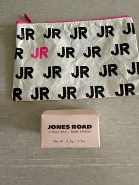 Jones Road Miracle Balm in Flushed Empourprewith JR Logo Pouch - NEW